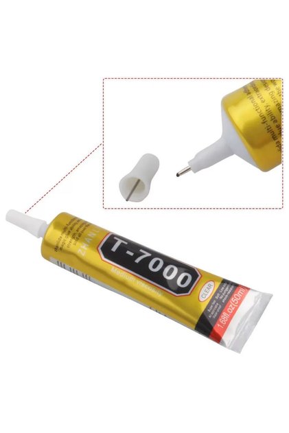T7000 Dokunmatik Ekran Cam Kapak Çerçeve Yapıştırıcı 50ml Siyah