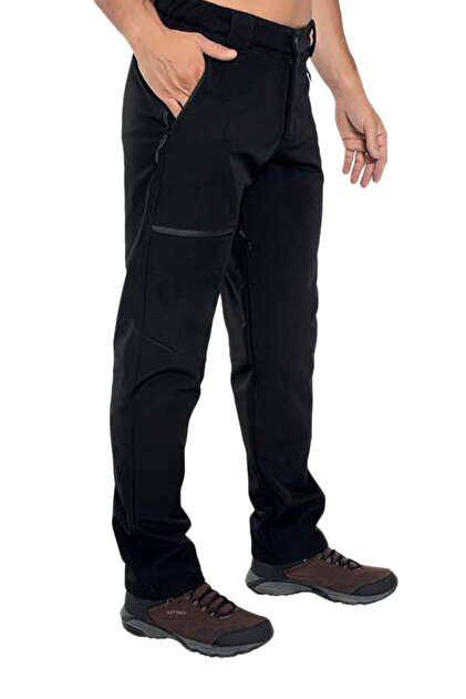 Crozwise Softshell Antrasit Kışlık Polarlı Outdoor Pantolon - 2228