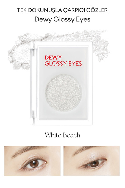 Nemli Bitiş Ve Işıltılı Görünüm Sunan Göz Farı M Dewy Glossy Eyes (WHİTE BEACH)