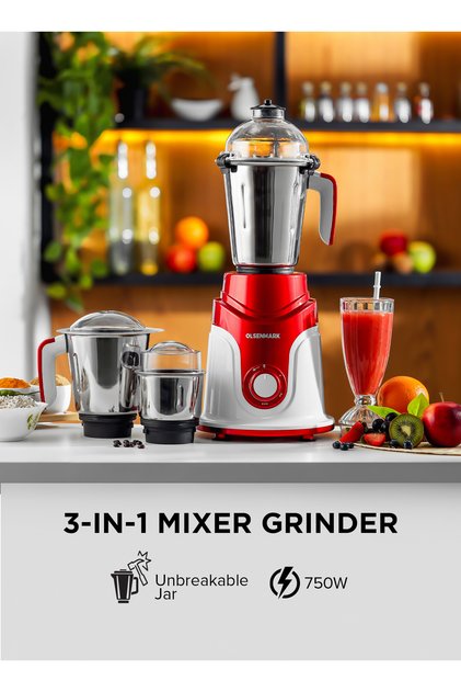 3-in-1 Mixer Grinder Juicer Blender 3-speed 750 W Omsb2427k Multicolour