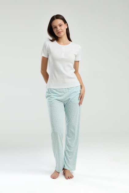 Buttoned Collar Camisole Women's Viscose Pajama Set, Pocket Detail