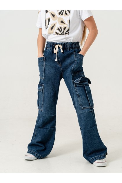 Girls' Sequence Pleated Spanish Jeans 2200