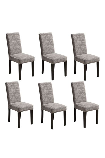 6-piece Embossed Stretch Chair Cover