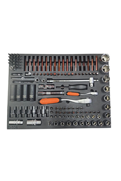 VIKTEC 138 Parça EVA Süngerli 1/4 ve 1/2 Lokma Takımı ve Bits Uç