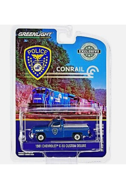 1/64 1981 Chevrolet C-10 Custom Deluxe Police – Conrail Exclusive Model Araba