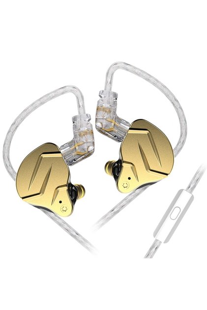 ZSNProX Gold MIC KZ ZSN Pro X 1DD 1BA HIFI Hybrid Driver In Ear Earphone Metal Monitor Earphone Bass