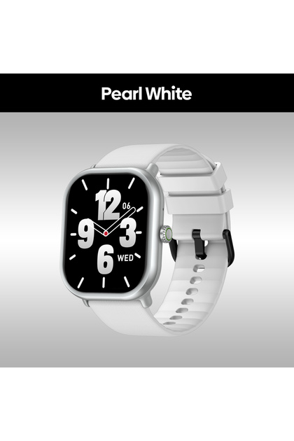 Pearl White New Zeblaze GTS 3 Pro Voice Calling Smart Watch Ultra-big HD AMOLED Screen Health and Fi