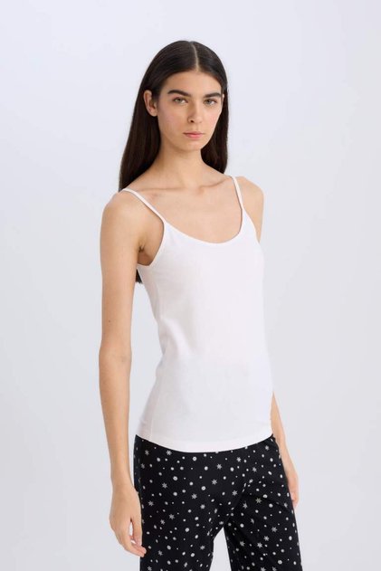 Regular Fit Cotton Undershirt-Fall in Love M6858Az25Sp