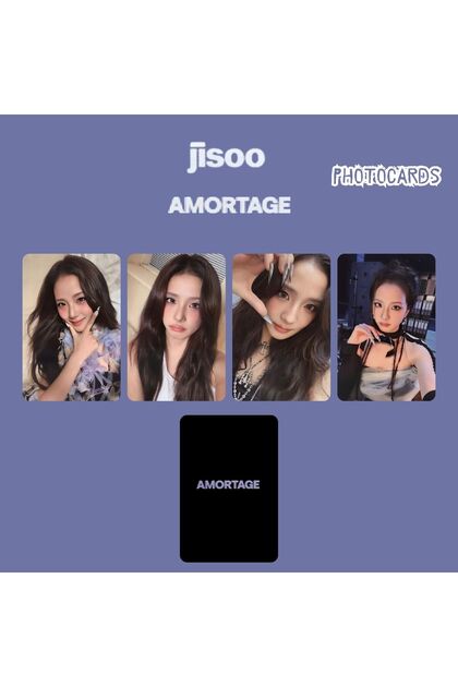 Kpop Dünyasi BLACKPINK Jisoo '' Amortage '' Photocards Set PURPLE