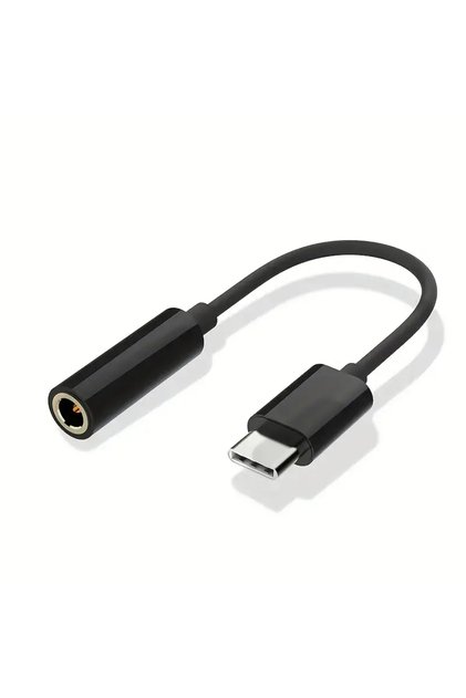 black Original 3.5mm To Type C Adapter USB TypeC to 3 5mm AUX Jack Converter Audio Cable Connector F
