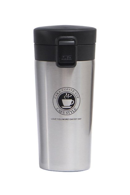 Lockable 304 L Steel Gray 500 ml Coffee Thermos Mug Cin406Gr
