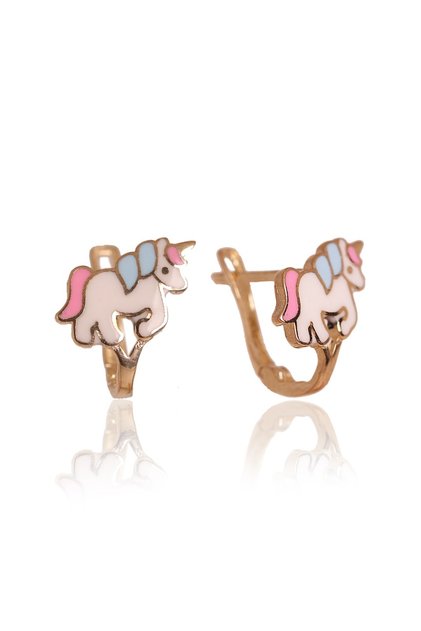 ÇELİKOĞLU KUYUMCULUK 14 AYAR ALTIN ÇOCUK BEBEK UNICORN KÜPE 1,28 GR