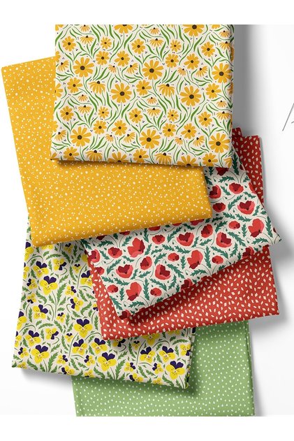 6 Adet 50x50 cm %100 Pamuk Patchwork Kumaş Seti – Dikiş ve El İşi İçin