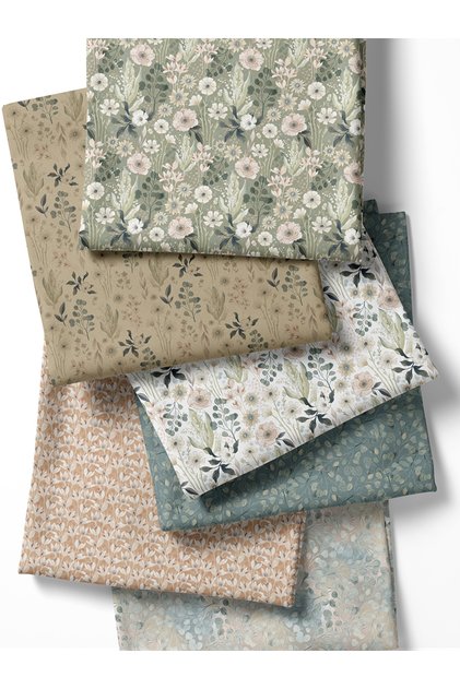 6 Adet 50x50 cm %100 Pamuk Patchwork Kumaş Seti – Dikiş ve El İşi İçin