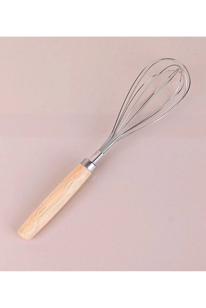 Stainless Steel Wire Whisk with Bamboo Handle