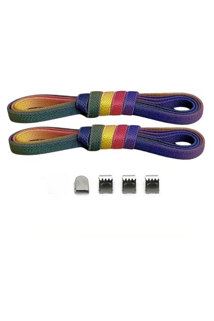 Kullanışlı, Akıllı, Pratik, Elastik, Paslanmaz Metal Klipsli Ayakkabı Bağcığı, 1 Çift