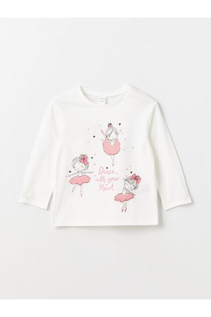 Crew Neck Printed Long Sleeve Baby Girl T-Shirt (S4)