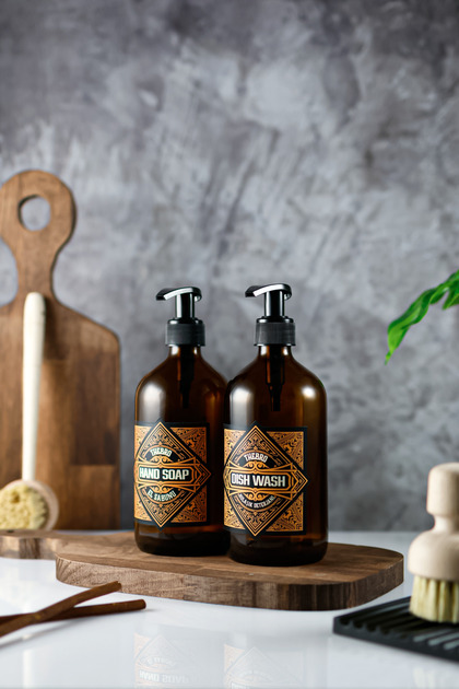 TheBRo 500ml Amber Cam Vintage Serisi Bulaşık Deterjanı Ve El