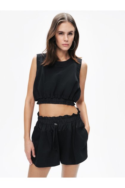 Baskı Detaylı Crop Top
