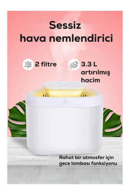 Golden Tech Sessiz ve Etkili 3.3L Kapasiteli LED Aydınlatmalı Hava