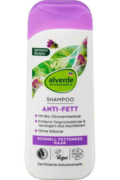 German Quality Dm Alverde Natural Cosmetics Anti-Oil Shampoo Nettle, Melissa, 200 ml