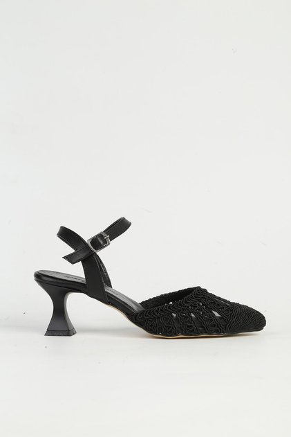 Black Women's Heeled Shoes Pc-54660