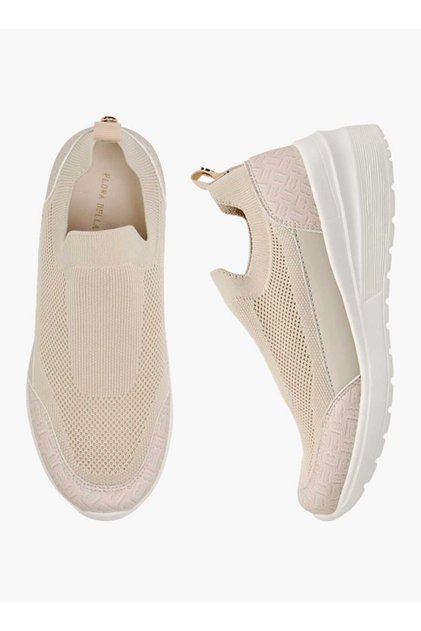 Flora Bella Textured Slip-On Sneakers with Pull Tab Detail