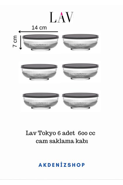 Tokyo 6 Pieces 600 Cc Storage Container