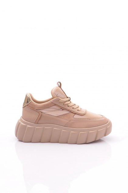 Pantofi de damă cu șireturi, bej 61733410