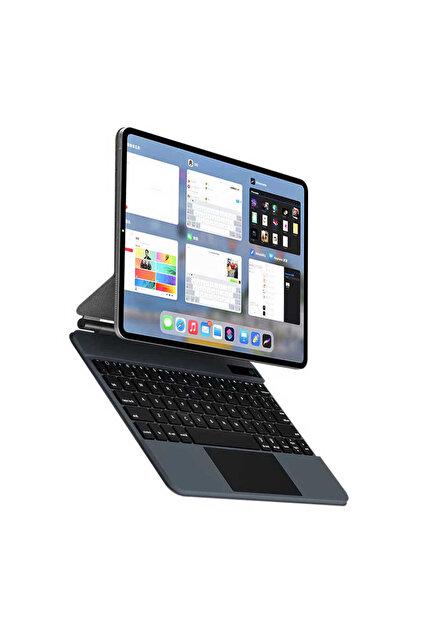 UnDePlus İpad Pro 13inç Uyumlu M4 Klavyeli Kılıf Magic Keyboard