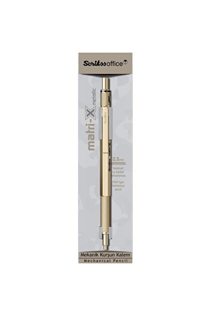 Matri-X Mekanik Kurşun Kalem 0.5 mm Metalik Altın