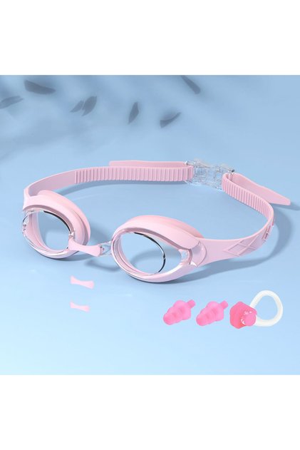 Pink Kids Swimming Goggles Waterproof Swim Eyewear Glasses Anti-fog&Leak Girls Boys Youth Quick Adju
