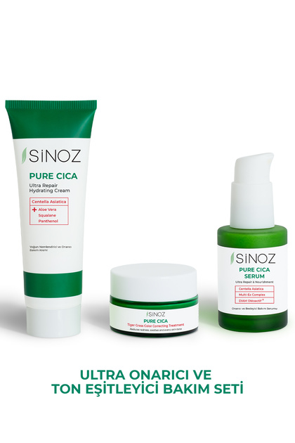 Sinoz Pure Cica Ultra Onarıcı ve Ton Eşitleyici Bakım Seti