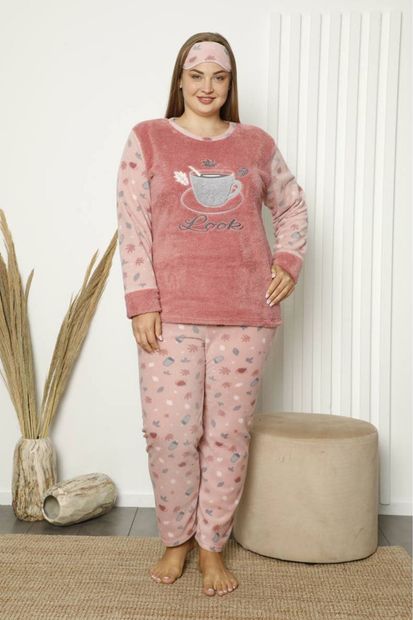 modayız Welsoft Polar Büyük Beden Pijama Takımı 21f-1843 - 2