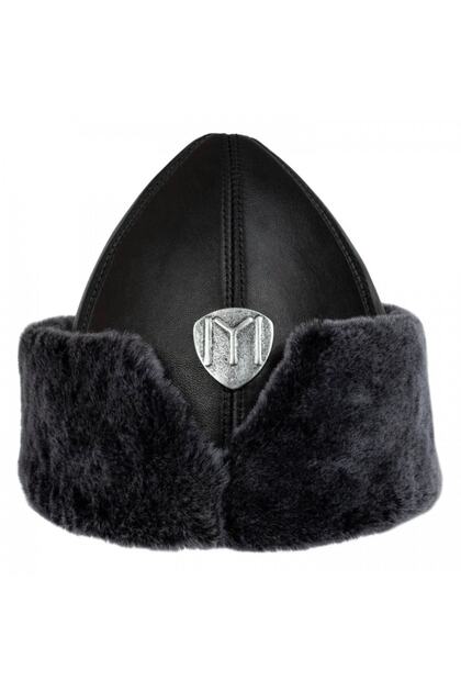 Genuine Leather Traditional Kayı Alp Börk - Gray Fur