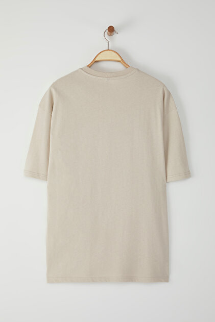 Trendyolmilla Man Taş Oversize/Geniş Kesim %100 Pamuklu Kadife