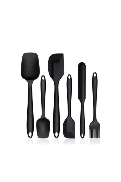 SİYAH 6 PARÇA SİLİKON SPATULA/MUTFAK SETİ