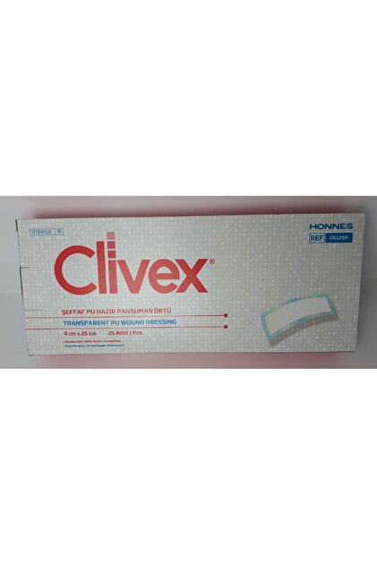 CLİVEX ŞEFFAF PU HAZIR PANSUMAN ÖRTÜSÜ 9cmX25cm 25ADET C6125P