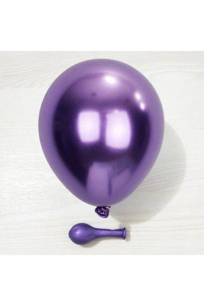 6 Inch Mini Purple Chrome Balloon 10 Pieces
