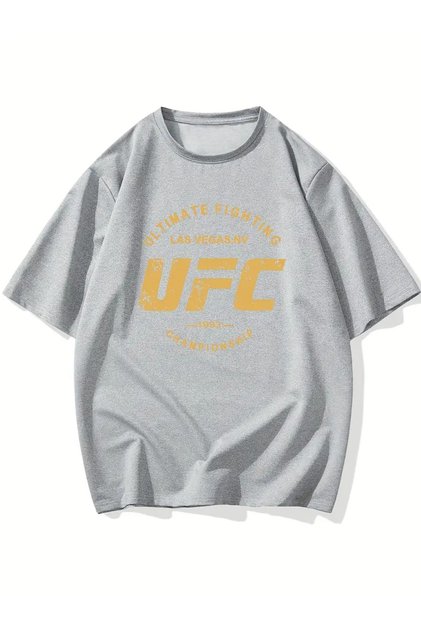 Ufc Printed Unisex Oversize Crew Neck T-Shirt