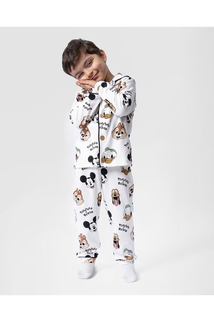 Character Themed Boy's Cotton Pajamas Set