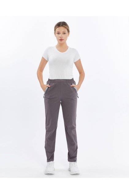 Quick Dry Kadın Trekking Pantolon-FÜME