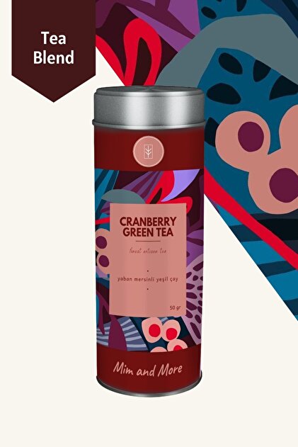 Mim and More Cranberry Green Tea - Yaban Mersinli Yeşil Çay, 50 gr