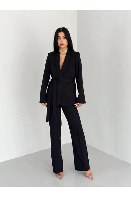 Σετ παντελόνι με διπλή ζώνη Blazer
