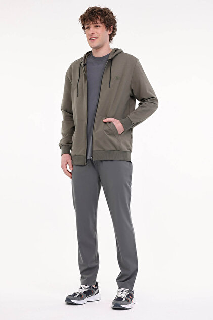 Lumberjack Mb Sn72 Fz Hod 5Fx Açık Haki Erkek Sweatshirt