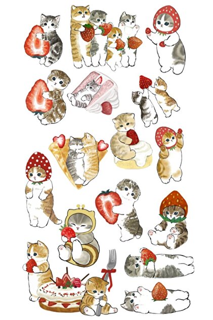 Major Selection Strawberry Cat Çilek Kedi Tablet Telefon Laptop