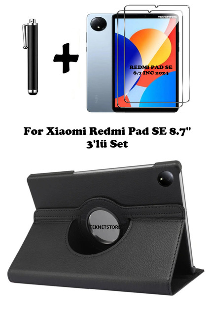 TEKNETSTORE Xiaomi Redmi Pad Se 8.7 Inç Tablet Uyumlu Uyku Modlu