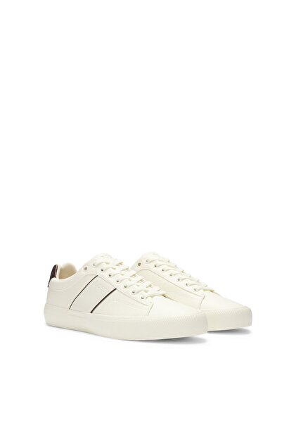 Erkek Marka Logolu Rahat Taban Günlük Ekru Sneaker