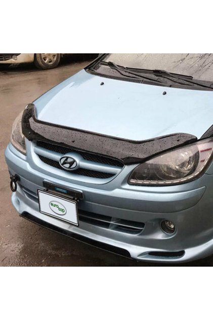 Hyundai Getz Ön Kaput Koruma Rüzgarlığı 3mm Akrilik (abs) Parlak Siyah Deflektör 2006-2011