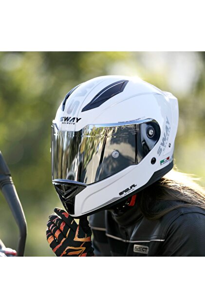Sway Sw 850 White Silver Full Face Motosiklet Kaskı - Fiyatı